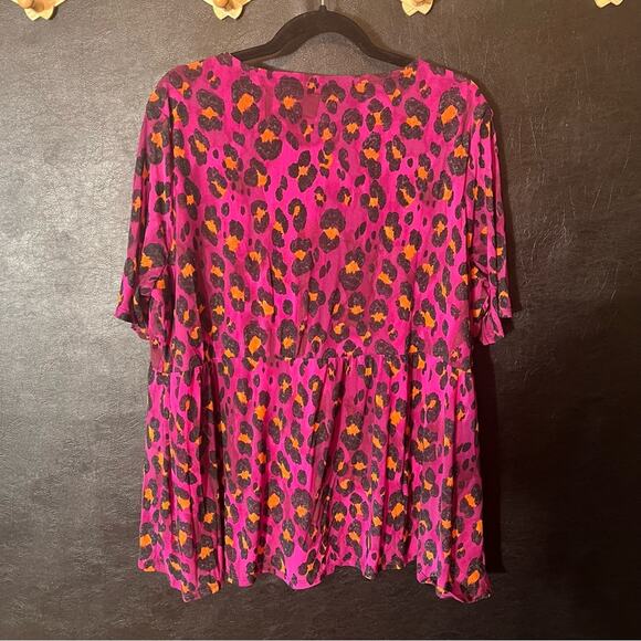 Cato Purple Animal Print Top Size XL‎ - Picture 2 of 9
